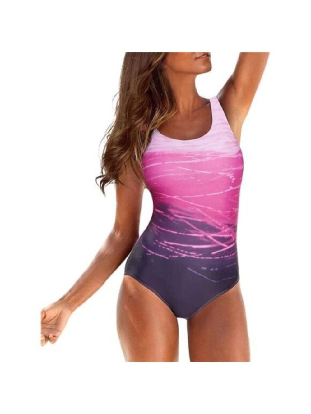 Women's One Piece Bathing Suit Crisscross Back Swimsuit